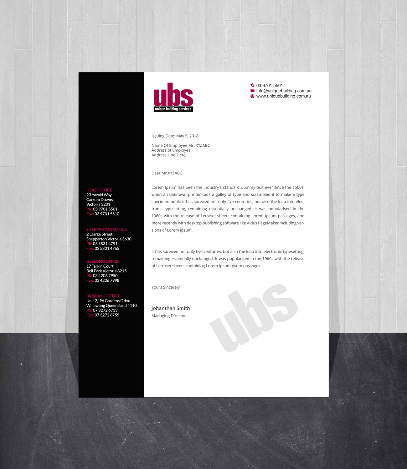 Letterhead Design by Creations Box 2015 for this project | Design #25895944