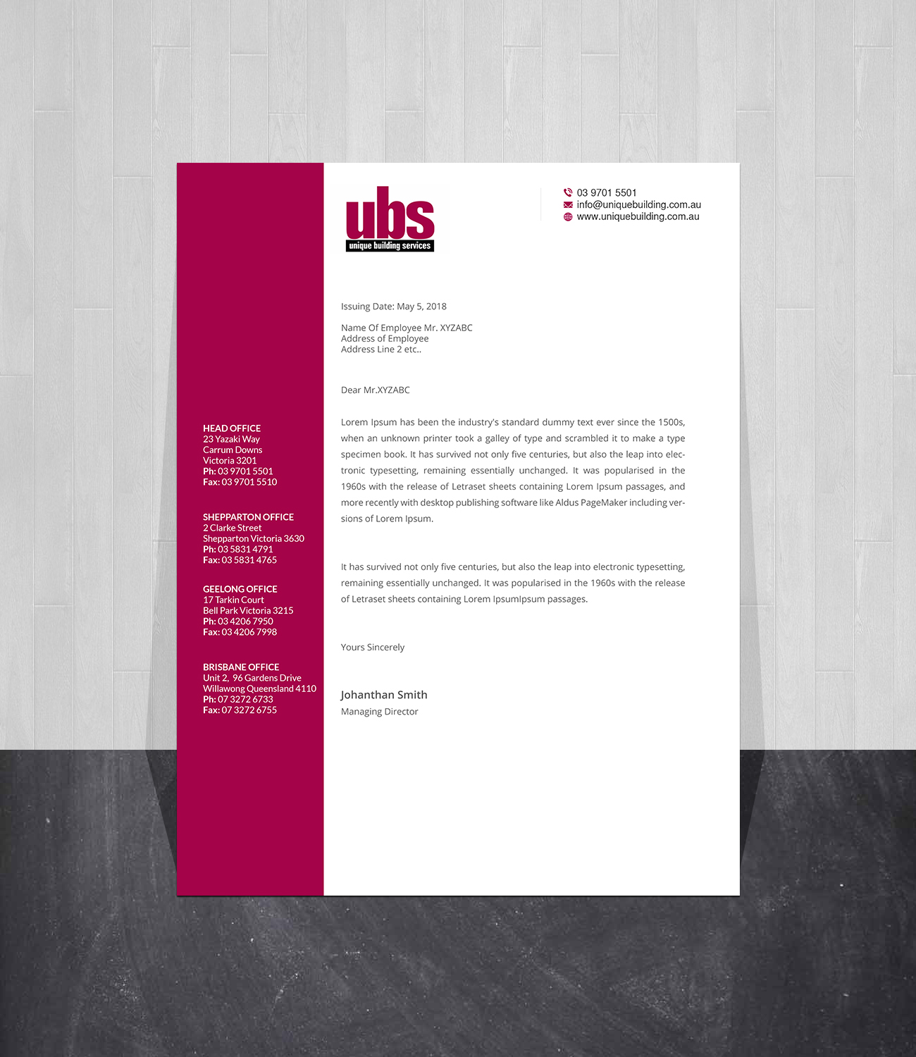 Letterhead Design by Creations Box 2015 for this project | Design #25895945