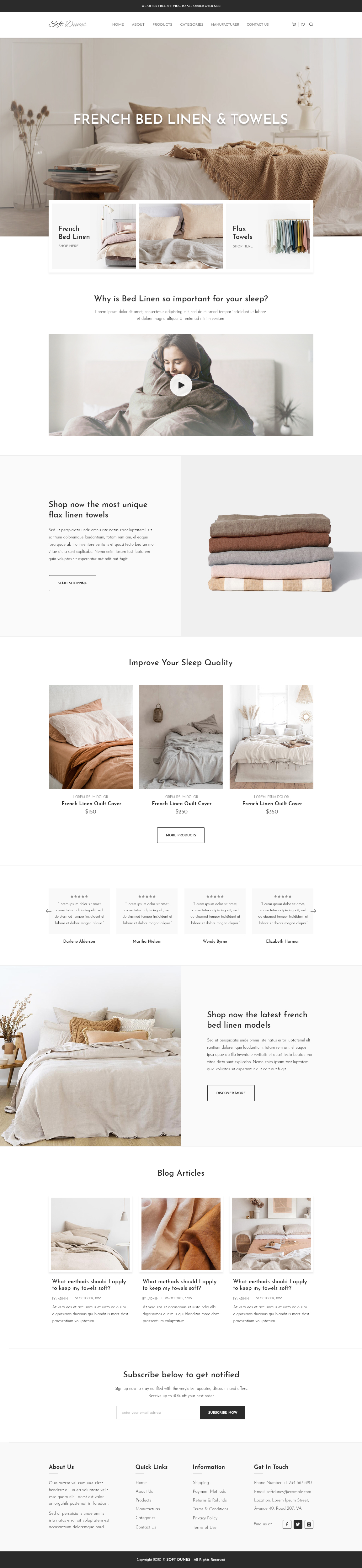 Shopify Design by PP² for soft dunes | Design #25908077