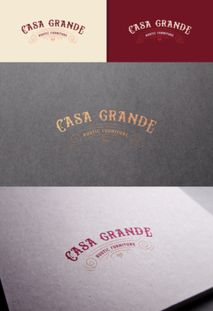 CASA GRANDE  Rustic Furniture | Logo Design by Paperfox Designs