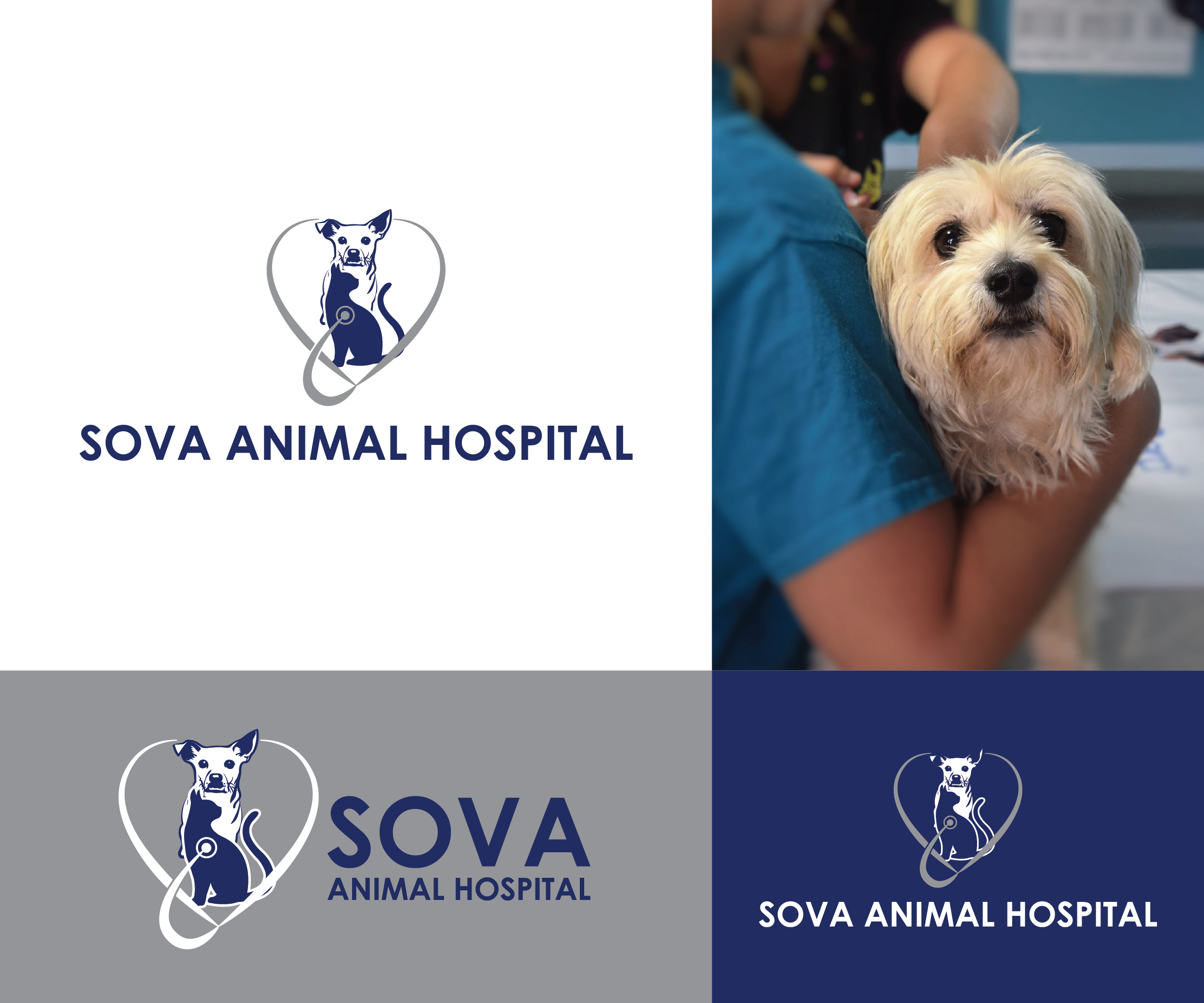 Logo Design by UsagiRabbit for Sova Animal Hospital | Design #25927680