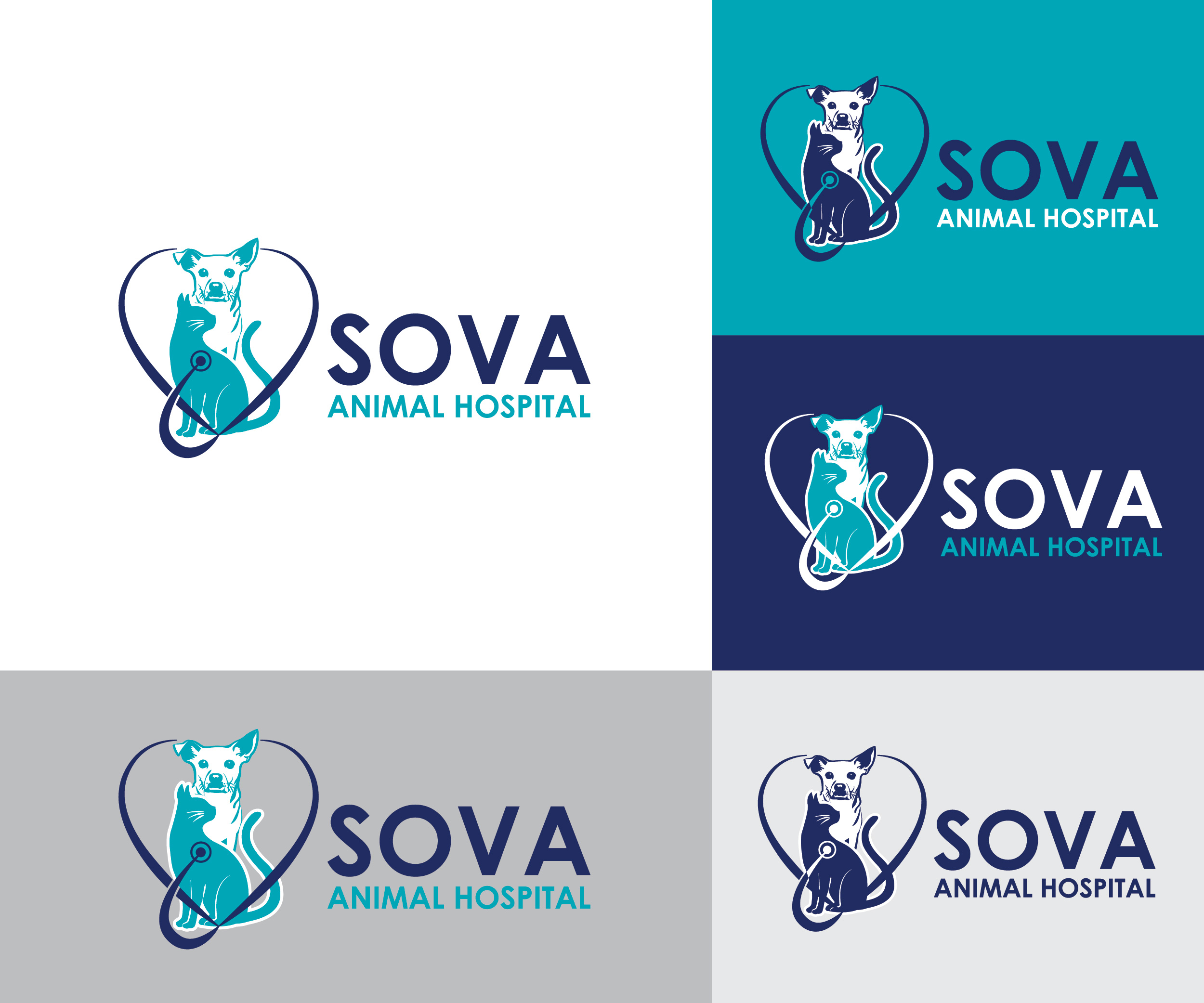 Diseño de Logo por UsagiRabbit para Sova Animal Hospital | Diseño #25957309