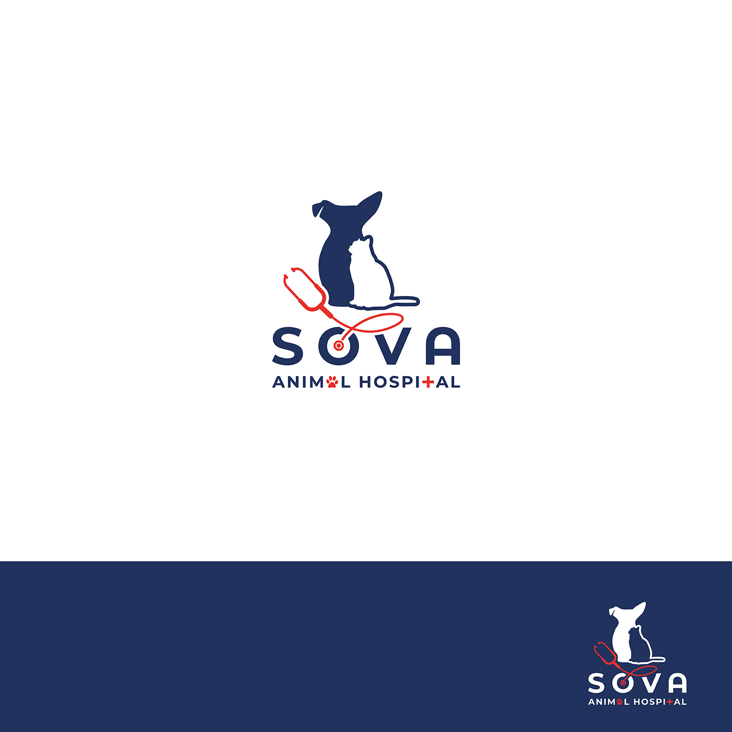 Logo Design by Grapi for Sova Animal Hospital | Design #25919748
