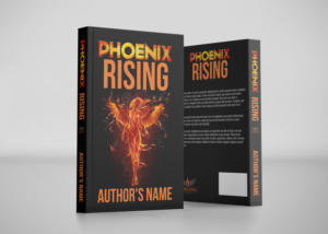 Phoenix Rising Book Cover Design featuring a Phoenix and Flames | Graphic Design by CreaTVIT