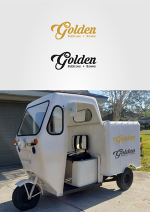 Golden Bubbles + Brews | Logo Design by Dickythx16