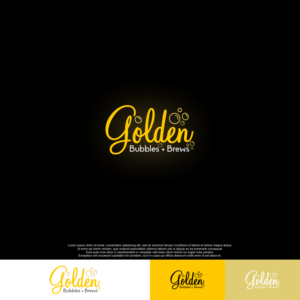 Golden Bubbles + Brews | Logo Design by siti MWDesign