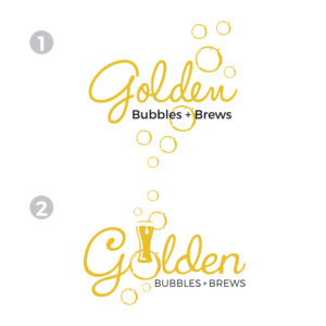 Golden Bubbles + Brews | Logo Design by Rii
