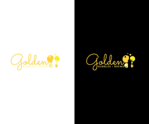 Golden Bubbles + Brews | Logo Design by Ochieng