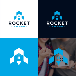 Rocket VIP Network. Turning Renters into VIP Home Buyers - Fast | Logo Design by M 8
