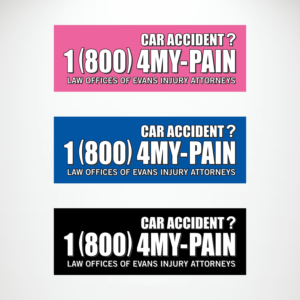 1 (800) 4MY - PAIN Law offices of Evans Injury Attorneys | Logo Design by B8