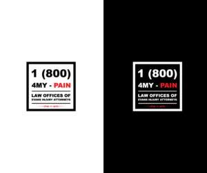 1 (800) 4MY - PAIN Law offices of Evans Injury Attorneys | Design de Logo par uitaki