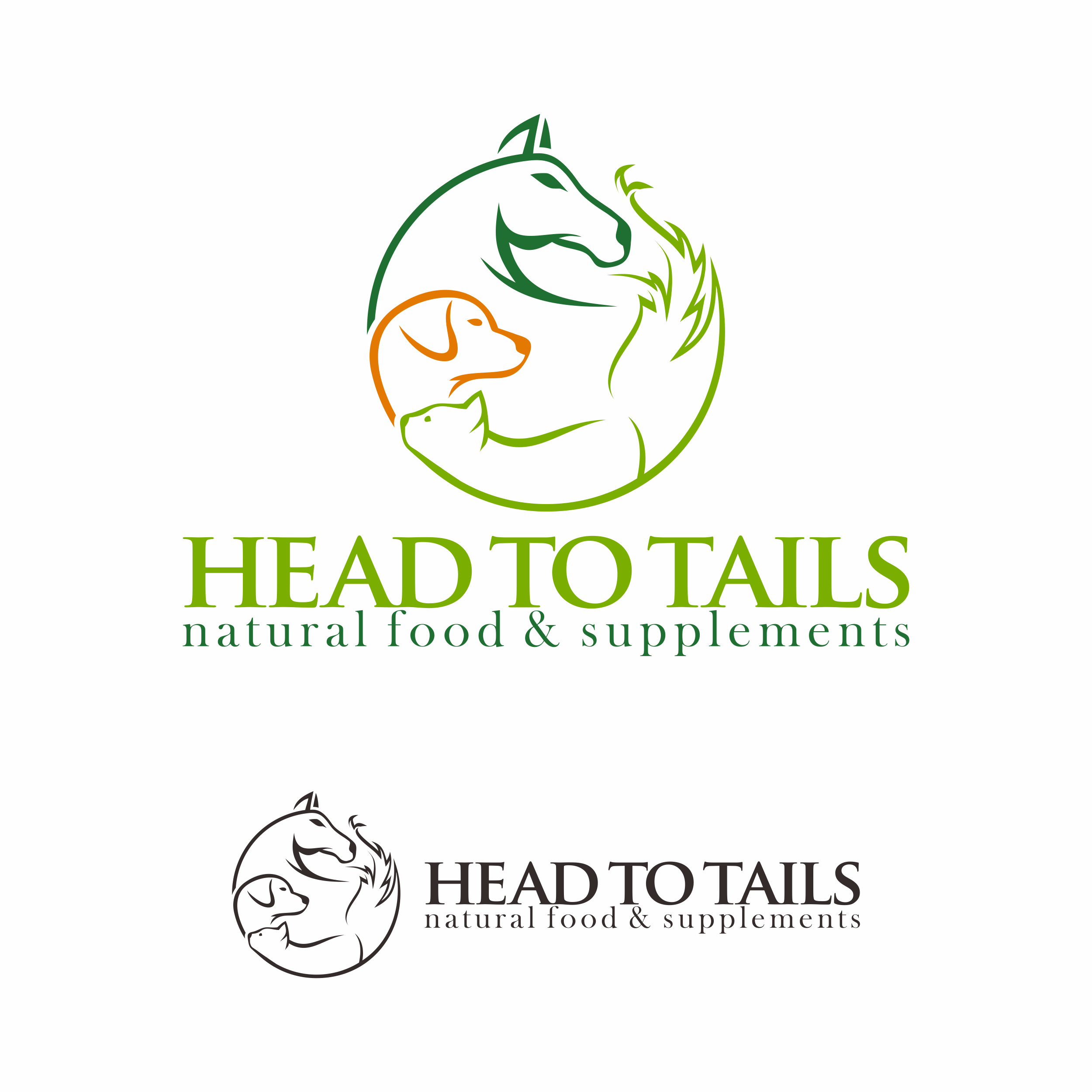 Logo Design by luckdesign for head to tails - natural food & supplements | Design #25902712