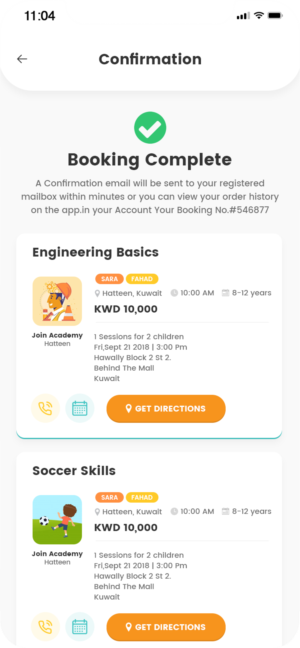 Join - Booking activities for Kids and Adults.  | App Design by nzdesigners
