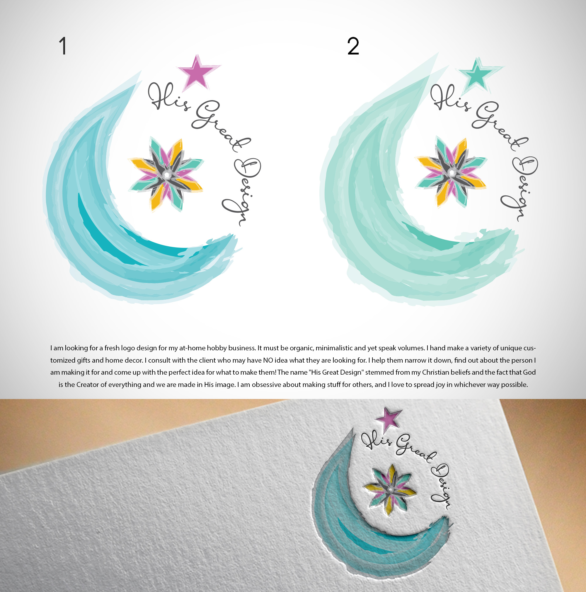 Logo Design by Natalie Eric for His Great Design | Design #25975591