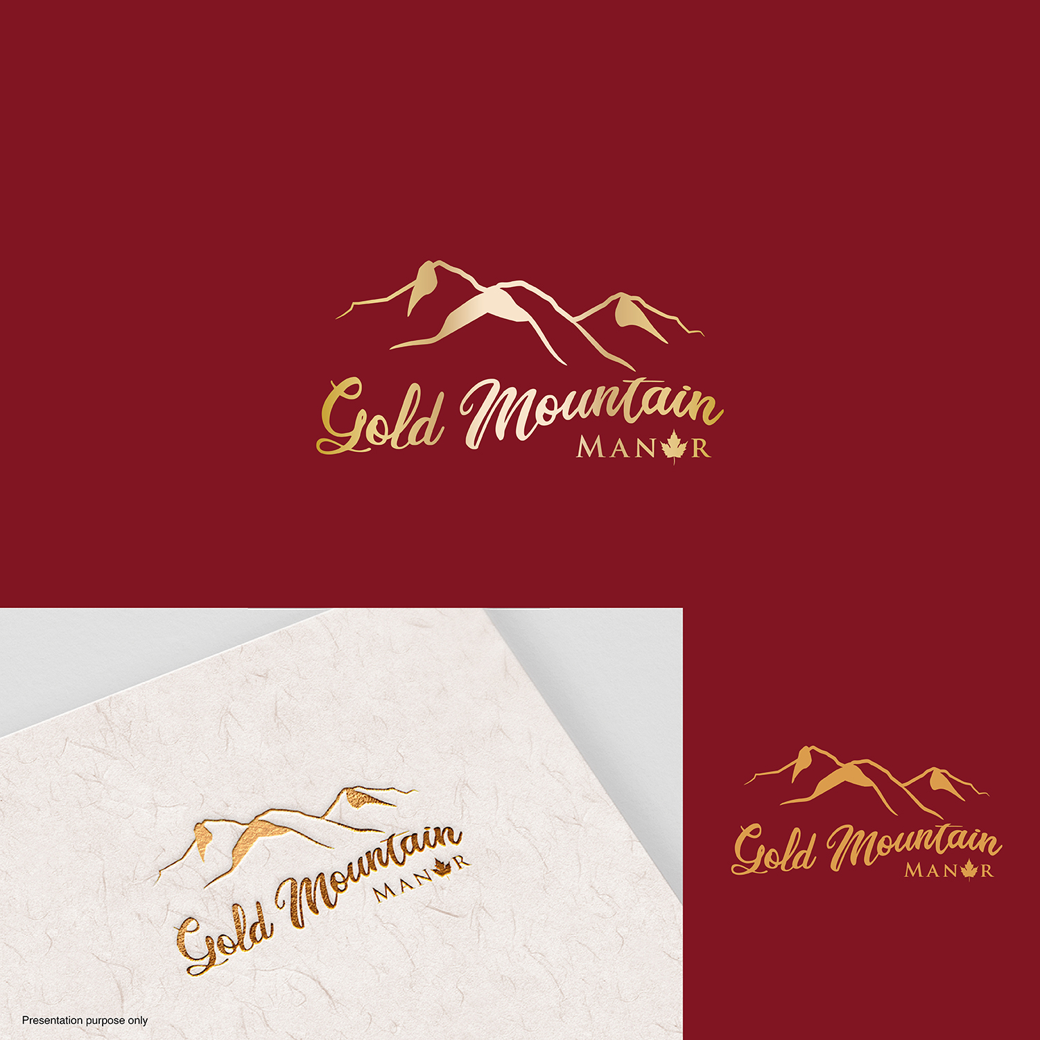 Logo Design by Grapi for Gold Mountain Manor | Design #25907504