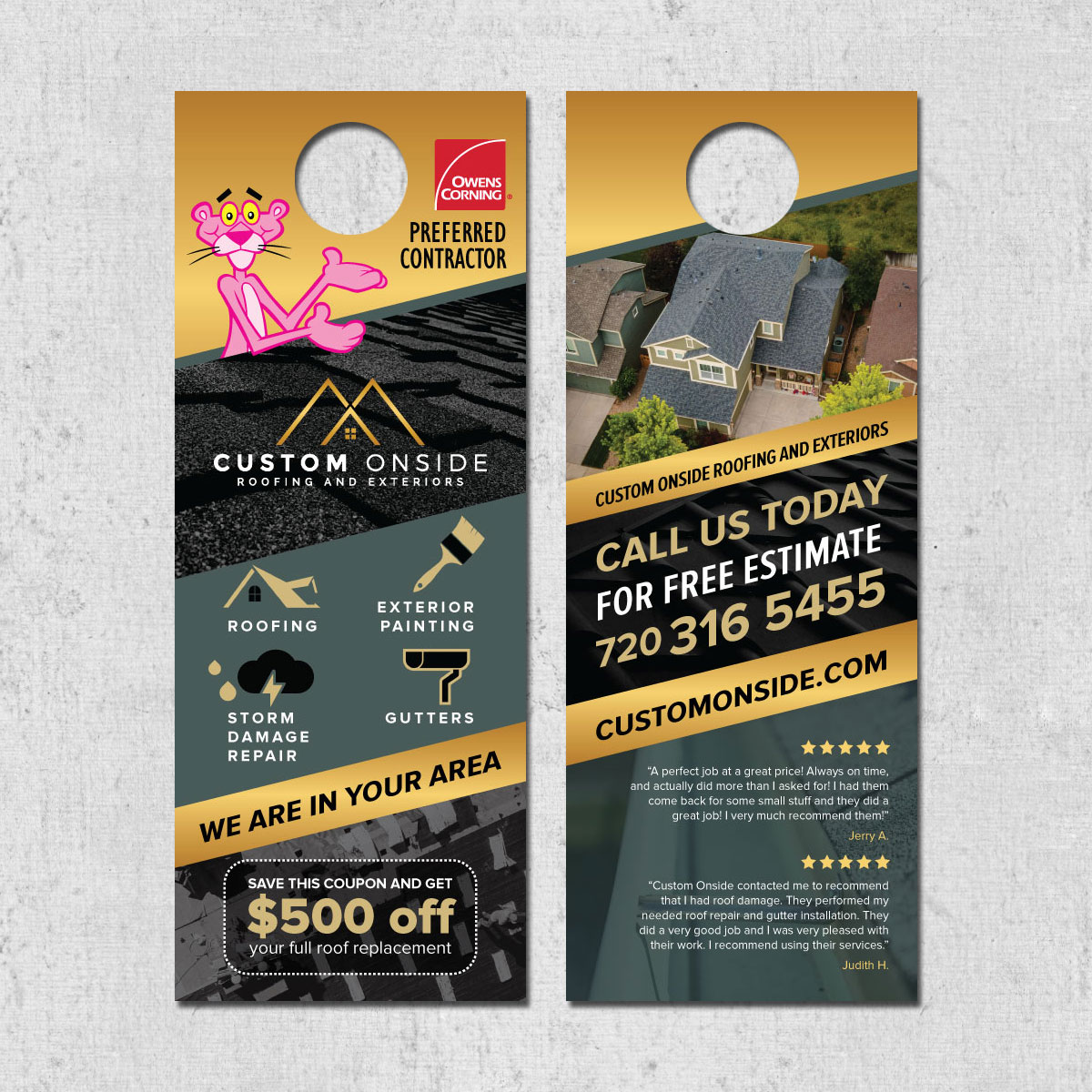 Diseño de Flyer por elenaivanova para Custom Onside Roofing and Exteriors | Diseño #25930273