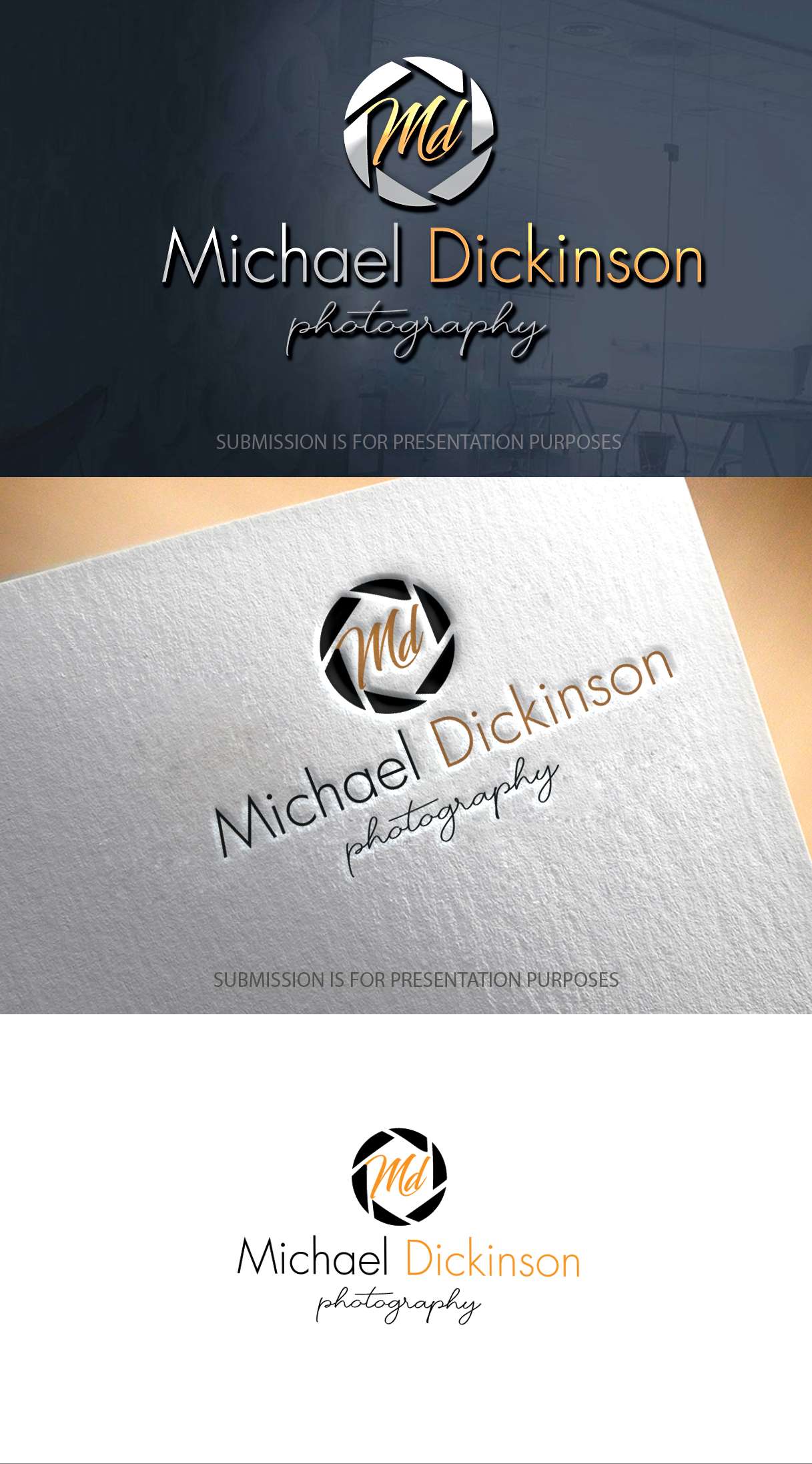Diseño de Logo por graphicevolution para Michael Dickinson Photography | Diseño #25953560
