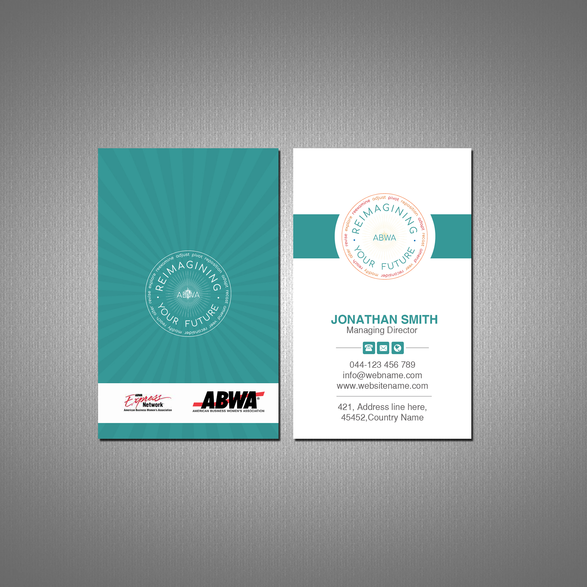 Business Card Design by Creations Box 2015 for American Business Women's Association | Design #25919567