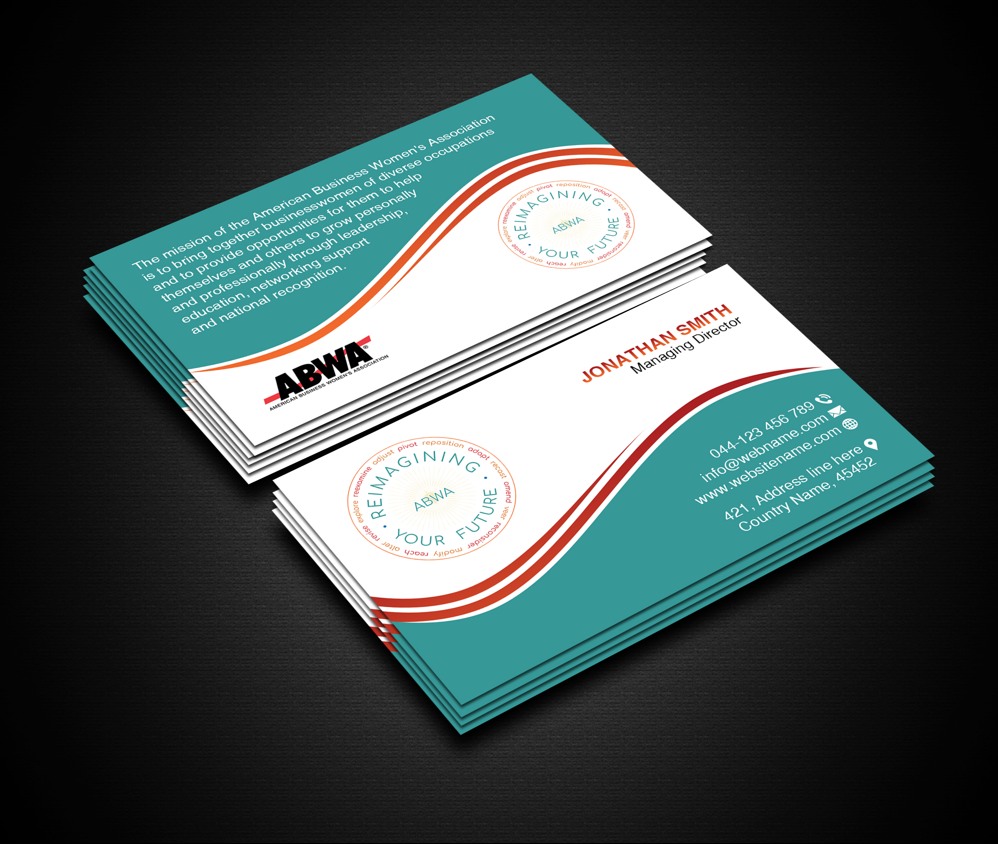 Business Card Design by Creations Box 2015 for American Business Women's Association | Design #25945106