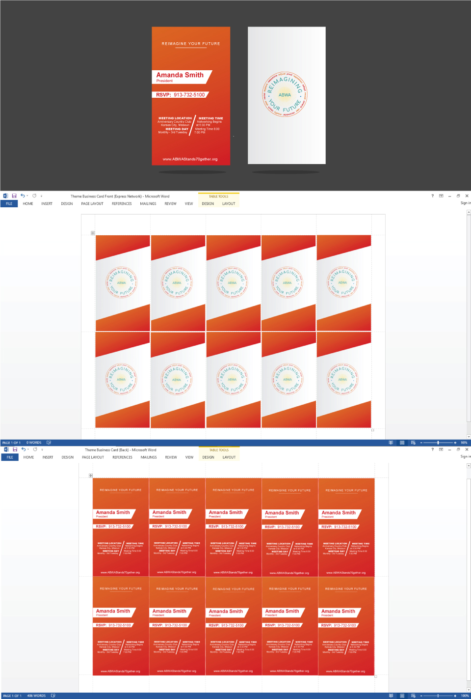 Business Card Design by Designs_4_U for American Business Women's Association | Design #25940809