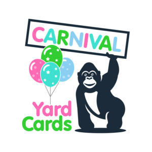 Logo-Design von RAMBUTAN für Carnival Yard Cards & Celebration Rentals | Design: #25914831