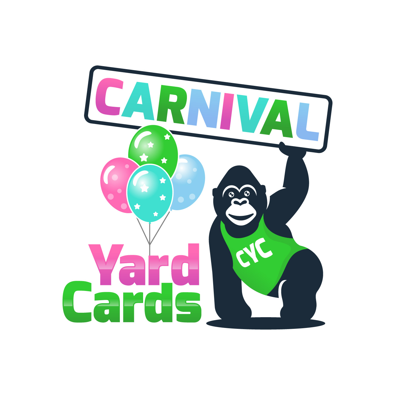 Logo Design by RAMBUTAN for Carnival Yard Cards & Celebration Rentals | Design #25924664