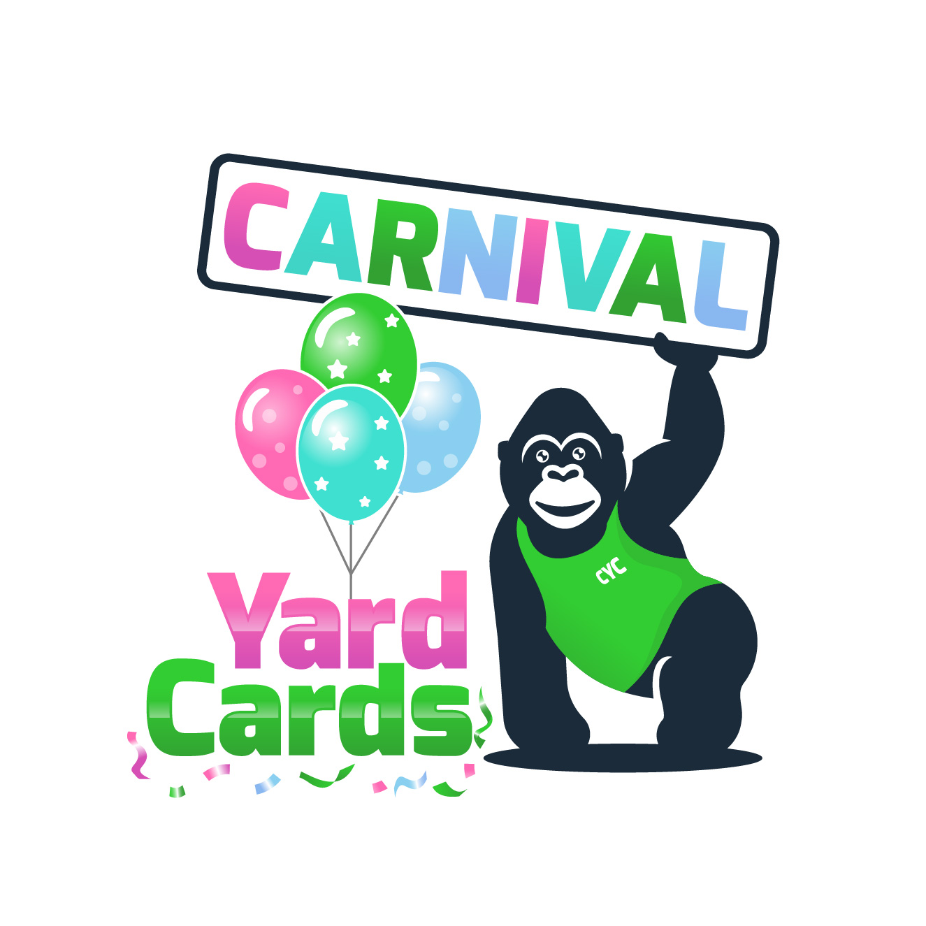 Logo Design by RAMBUTAN for Carnival Yard Cards & Celebration Rentals | Design #25924921