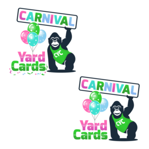 Logo-Design von RAMBUTAN für Carnival Yard Cards & Celebration Rentals | Design: #25925090
