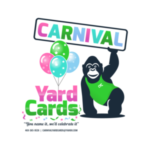 Logo-Design von RAMBUTAN für Carnival Yard Cards & Celebration Rentals | Design: #25928933