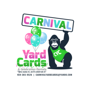 Logo-Design von RAMBUTAN für Carnival Yard Cards & Celebration Rentals | Design: #25945970