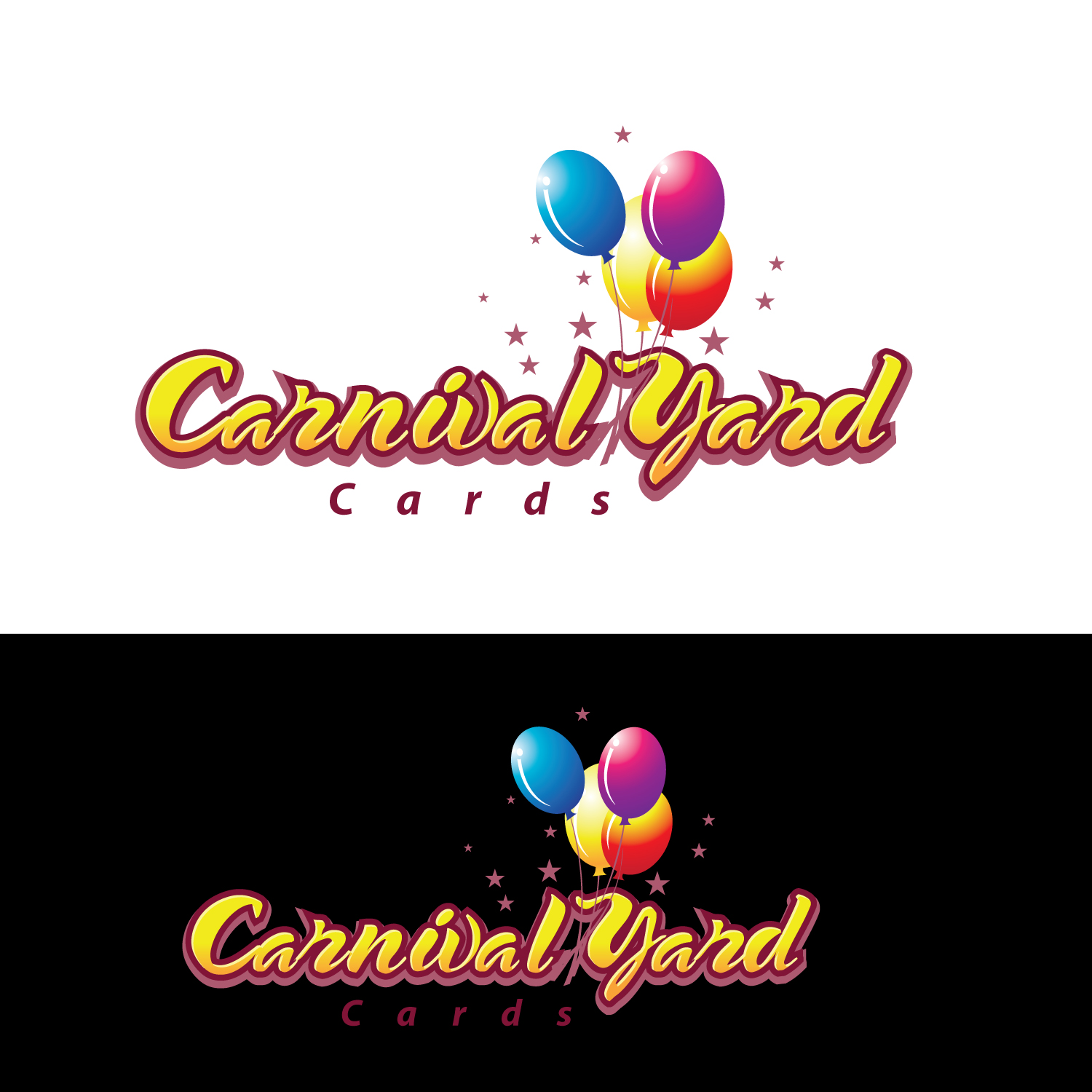 Logo Design by GODDREAMCREATION for Carnival Yard Cards & Celebration Rentals | Design #25912114