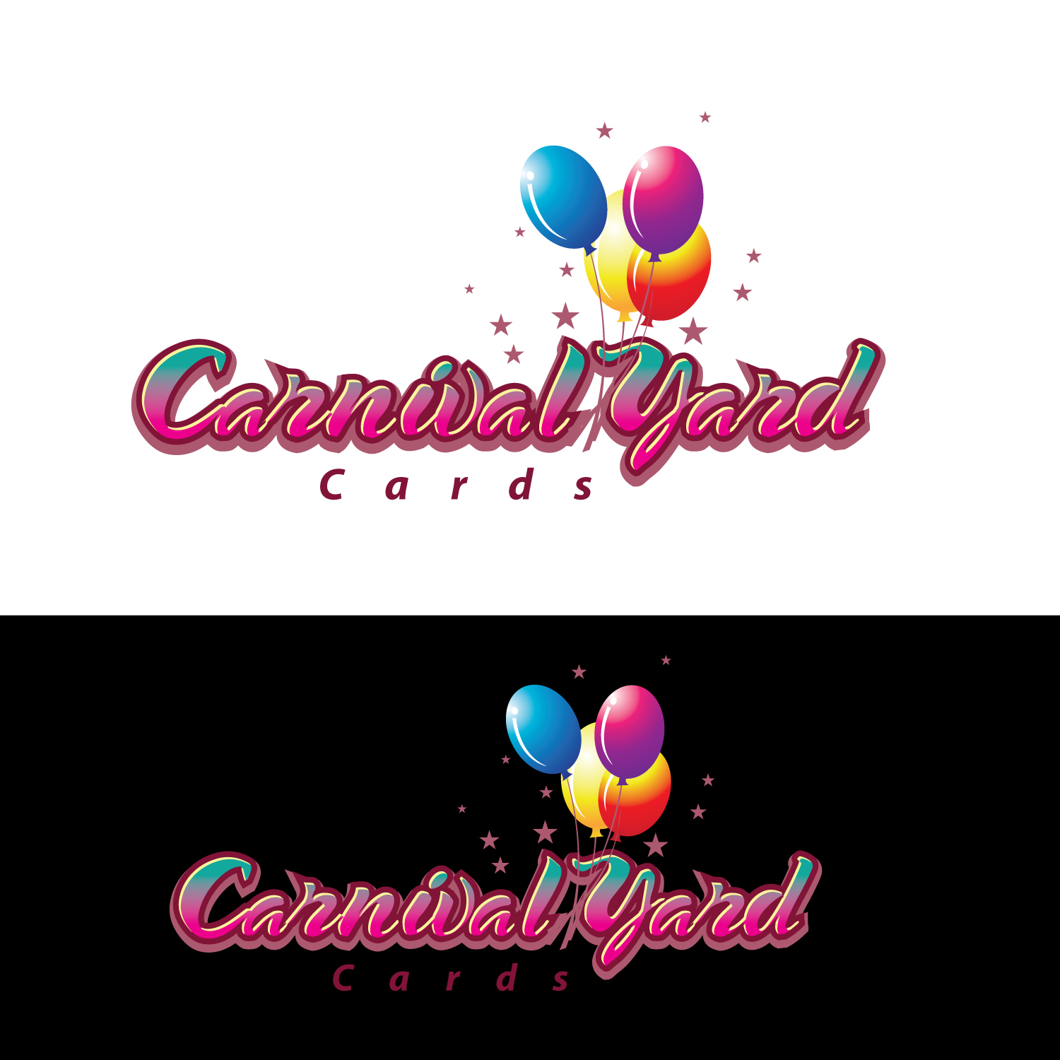 Logo Design by GODDREAMCREATION for Carnival Yard Cards & Celebration Rentals | Design #25913393