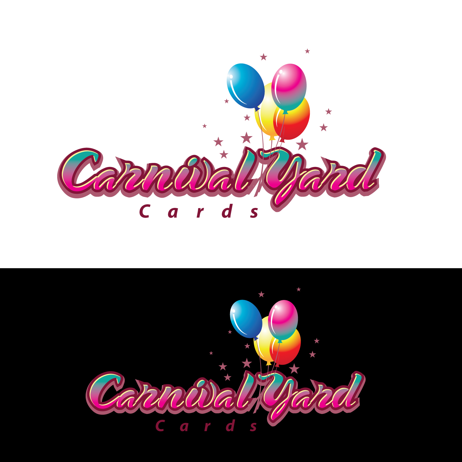 Logo Design by GODDREAMCREATION for Carnival Yard Cards & Celebration Rentals | Design #25913395