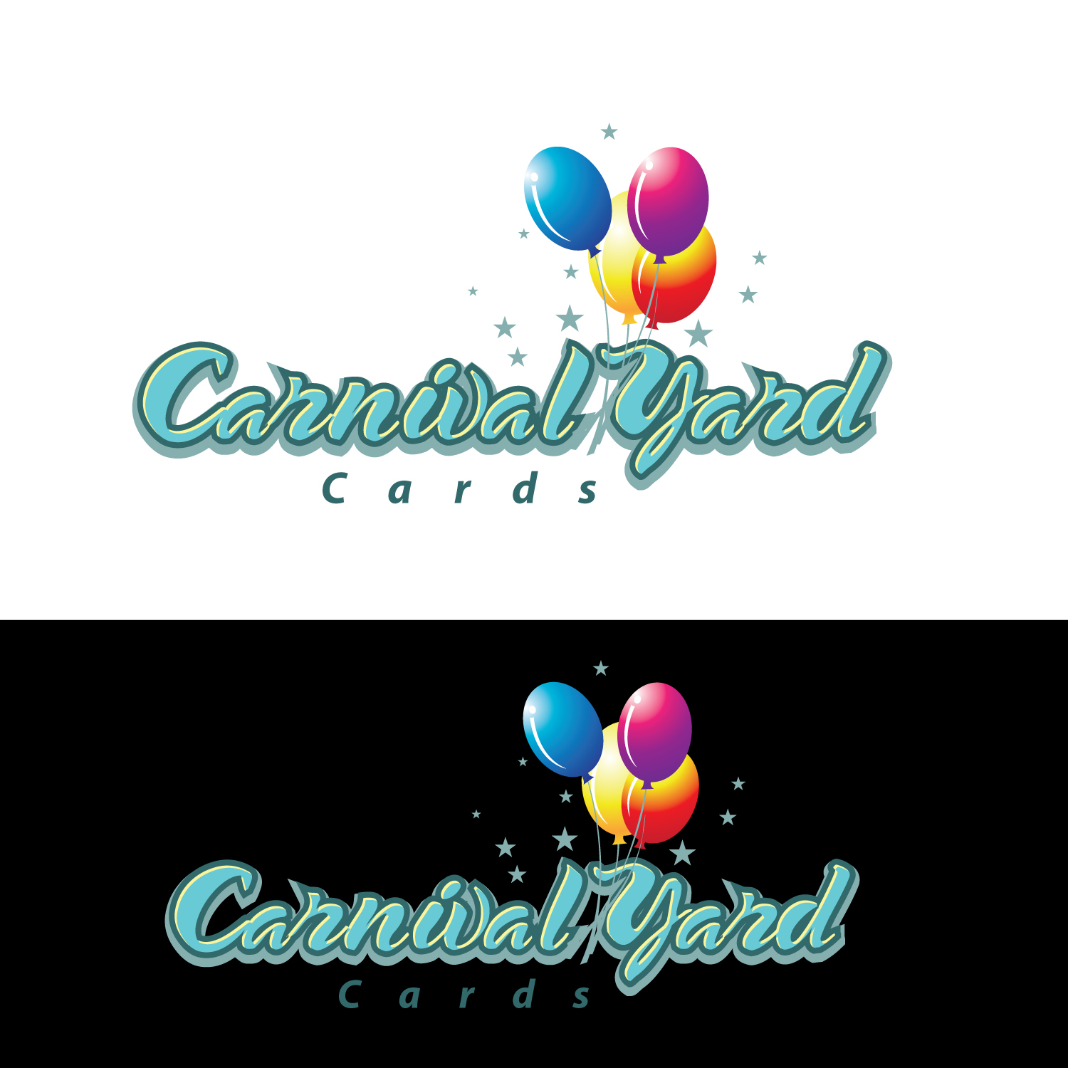 Logo Design by GODDREAMCREATION for Carnival Yard Cards & Celebration Rentals | Design #25914938