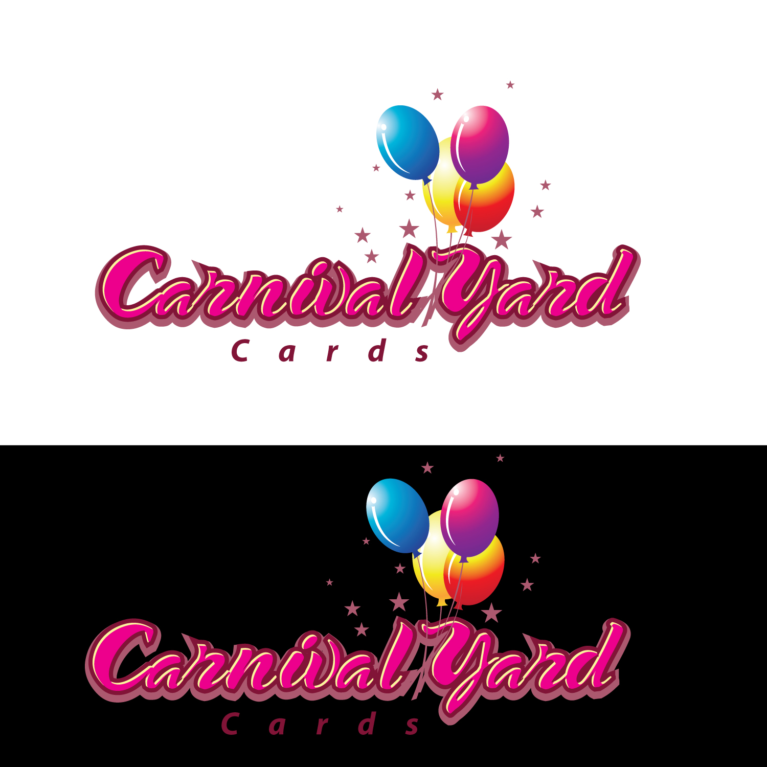 Logo Design by GODDREAMCREATION for Carnival Yard Cards & Celebration Rentals | Design #25914941