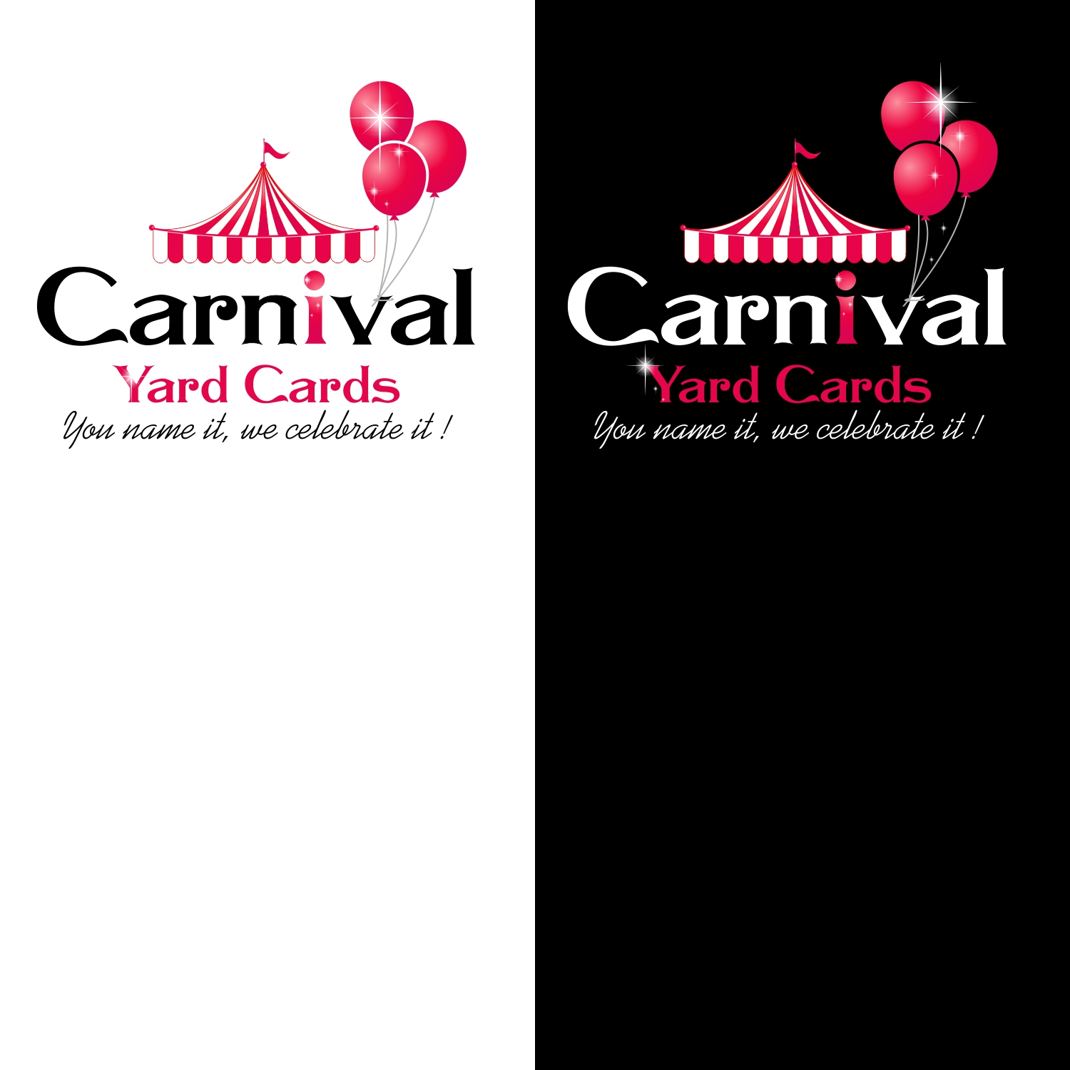 Logo Design by A10 for Carnival Yard Cards & Celebration Rentals | Design #25913689