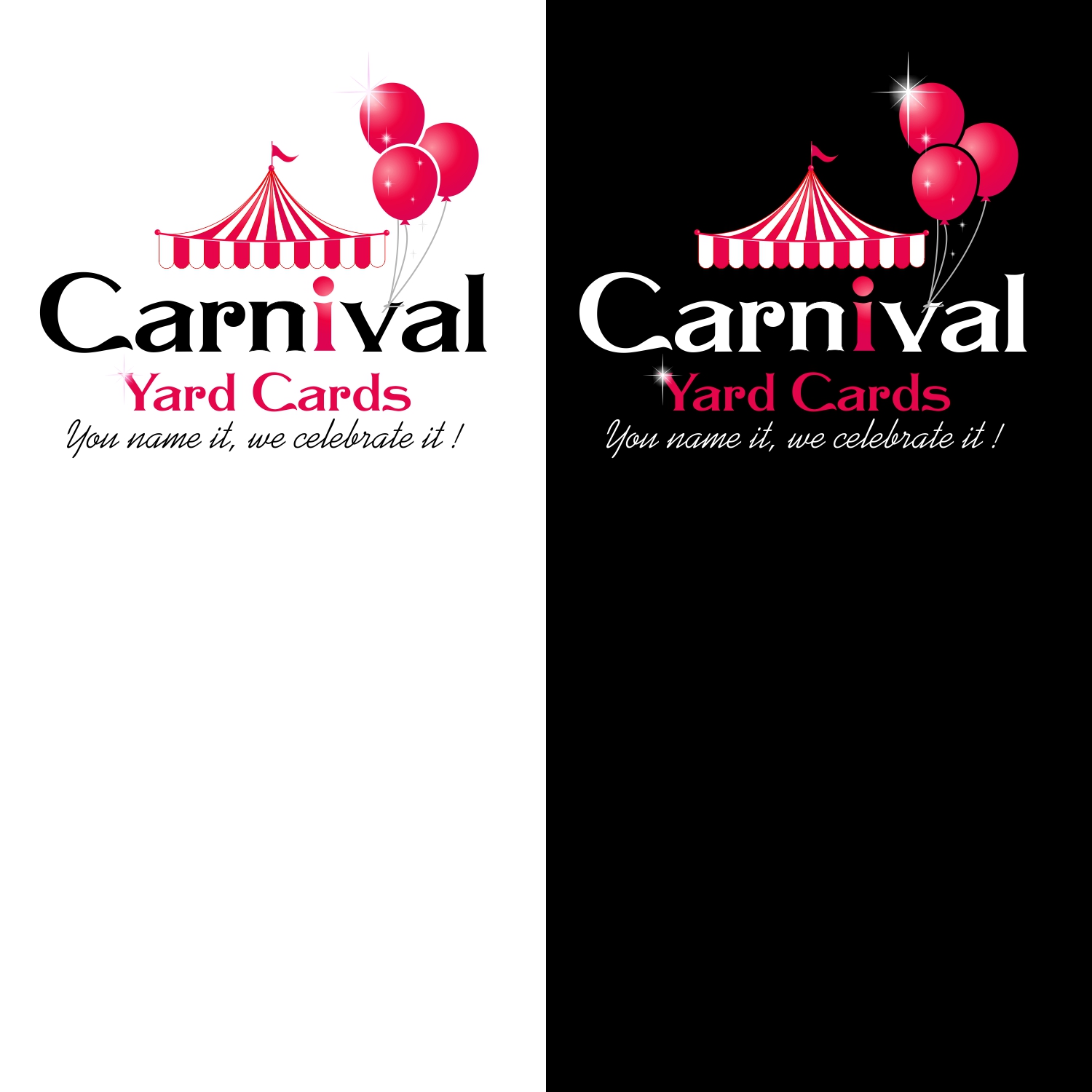 Logo Design by A10 for Carnival Yard Cards & Celebration Rentals | Design #25913770