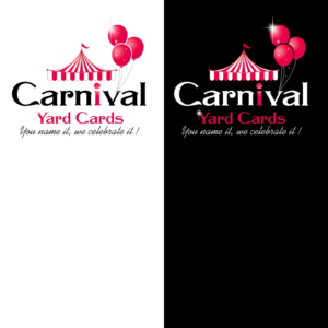 Logo-Design von ARTUGA für Carnival Yard Cards & Celebration Rentals | Design #25913770