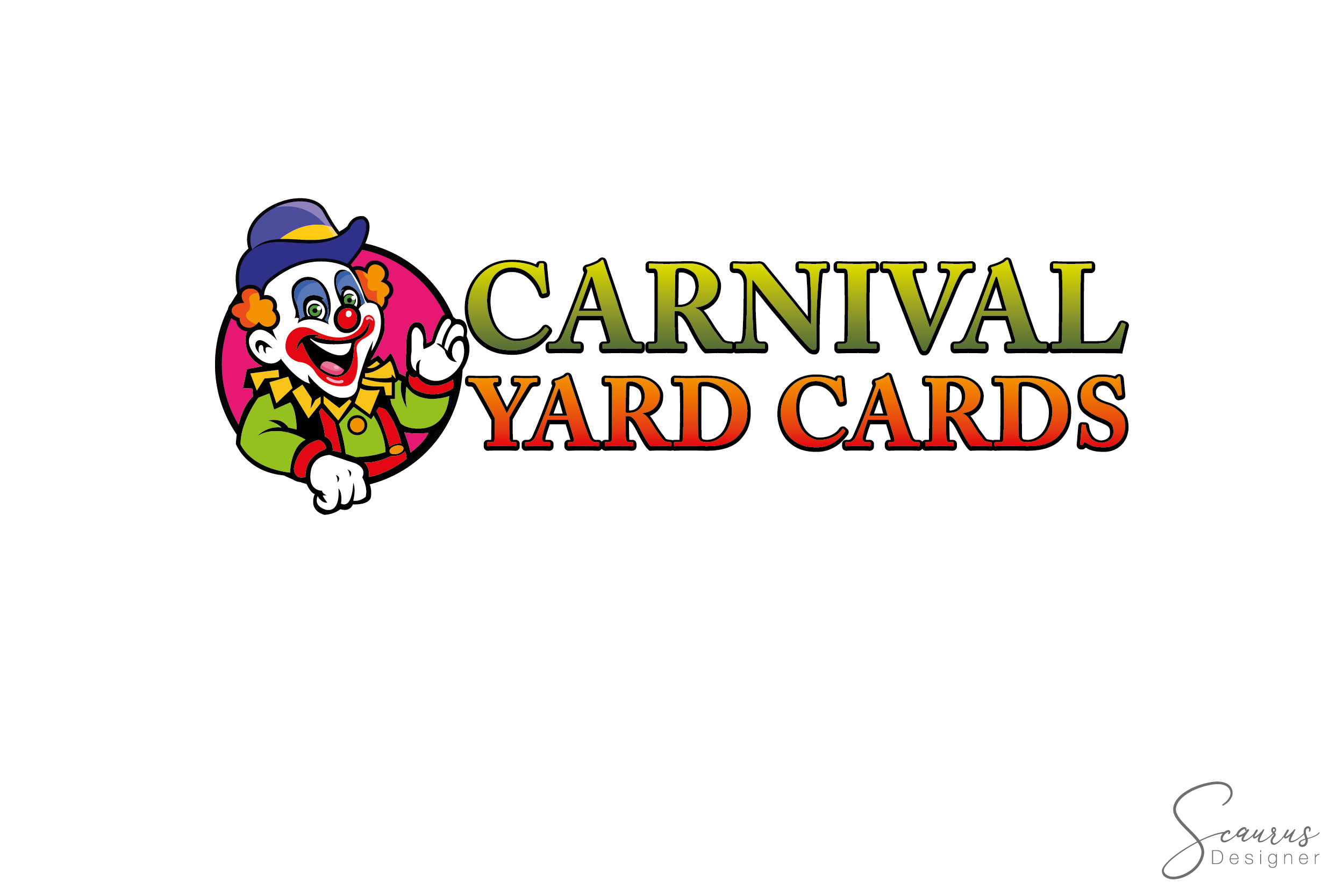 Logo Design by InkThink by Scaurus for Carnival Yard Cards & Celebration Rentals | Design #25915001