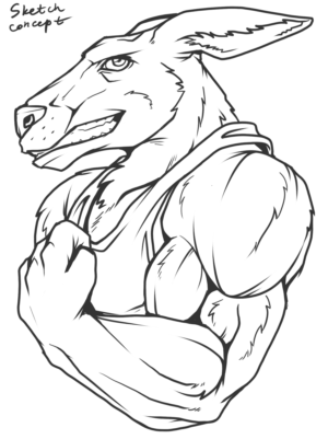 Kangaroo design shirt Fitness based | Design de T-shirt par Scelatio