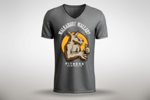 Kangaroo design shirt Fitness based | Diseño de Camiseta por Al Pech
