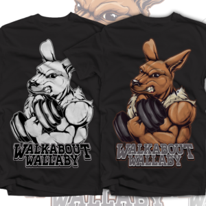 Kangaroo design shirt Fitness based