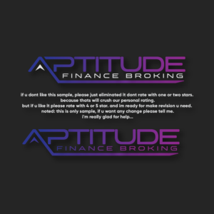 Aptitude Finance Broking (Tag Line 'the finance solution for you') | Logo Design by IdentsArt