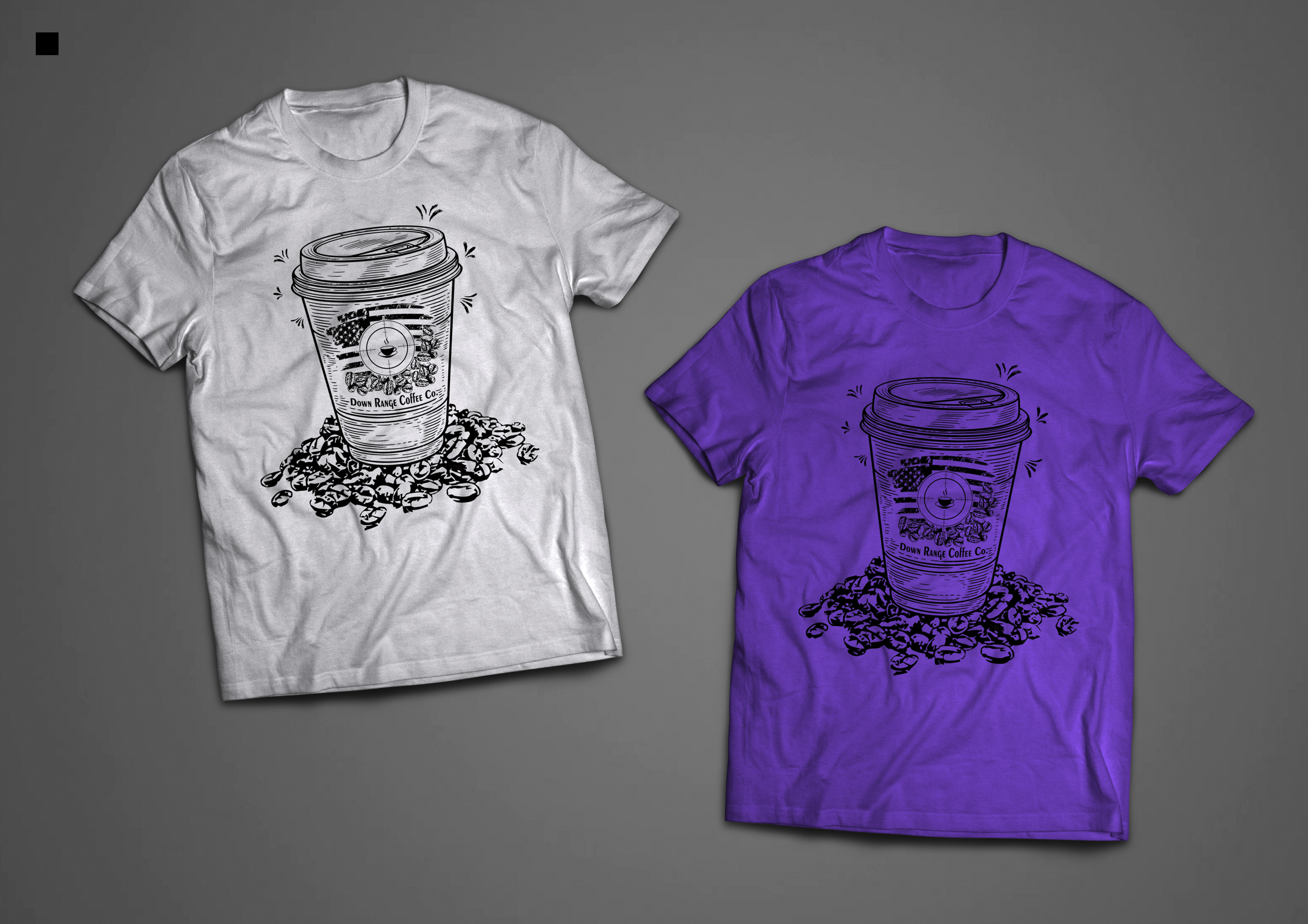 T-shirt Design by Lumen Branding for Down Range Coffee Company | Design #25913213