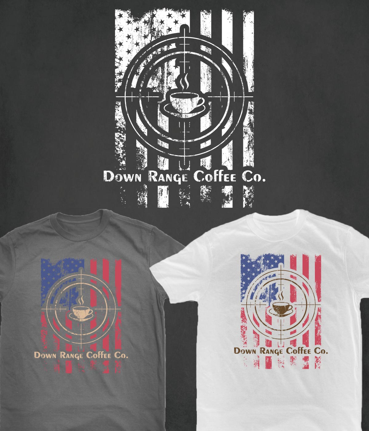 T-shirt Design by SpaGGy for Down Range Coffee Company | Design #25918726