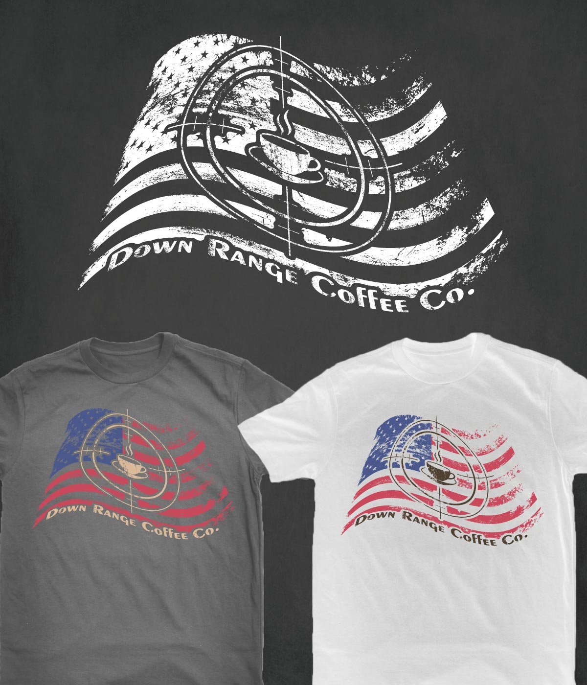 T-shirt Design by SpaGGy for Down Range Coffee Company | Design #25918732