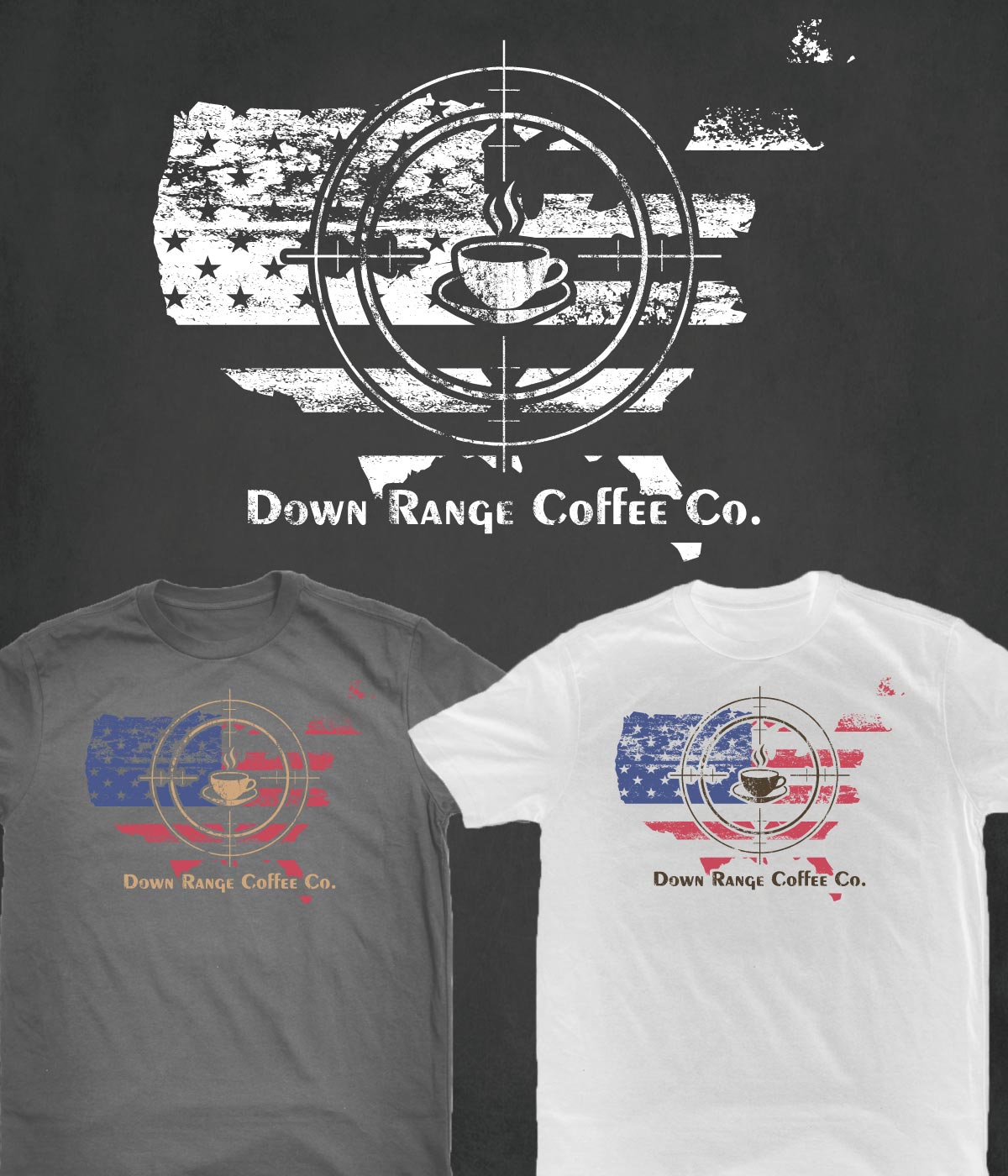 T-shirt Design by SpaGGy for Down Range Coffee Company | Design #25918734
