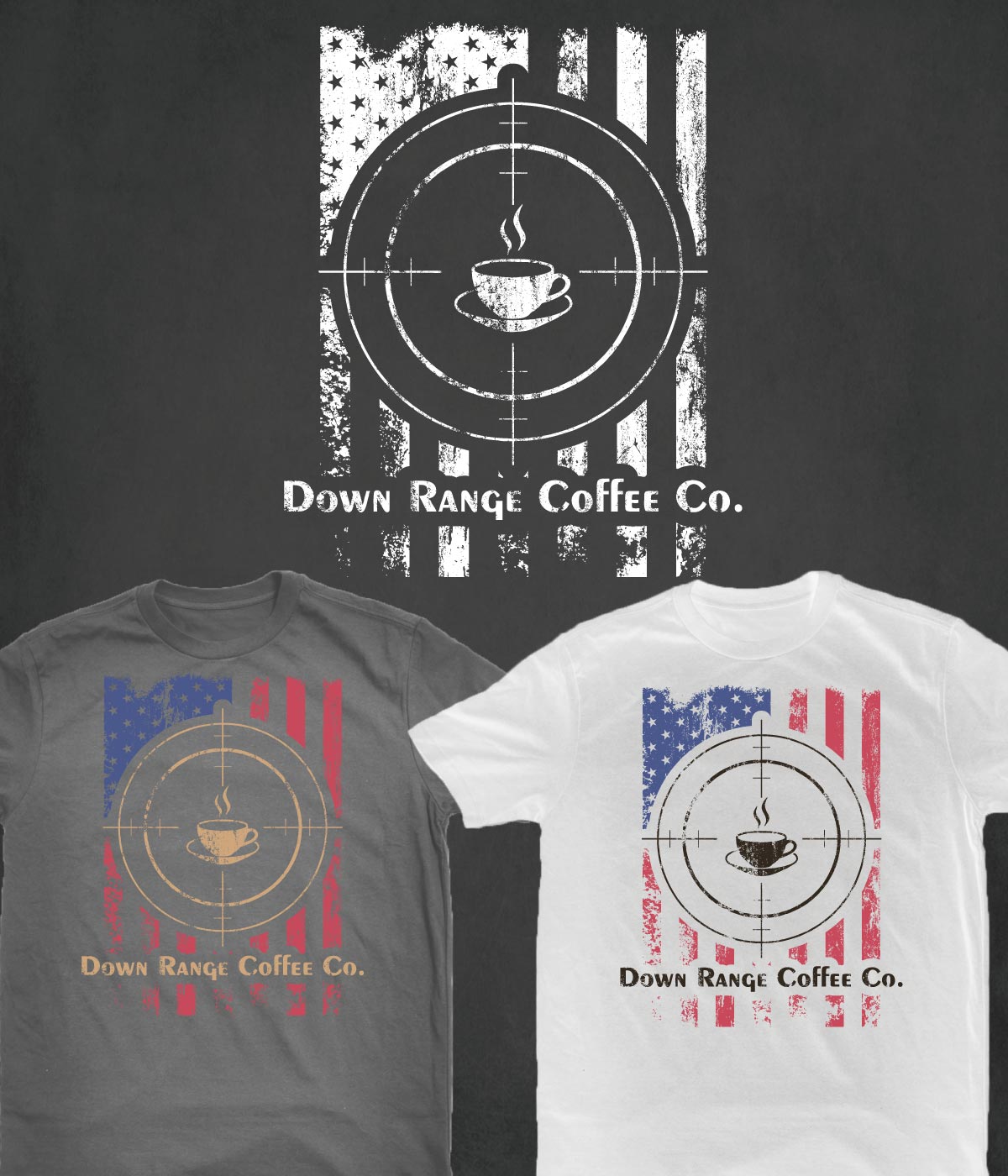 T-shirt Design by SpaGGy for Down Range Coffee Company | Design #25927769