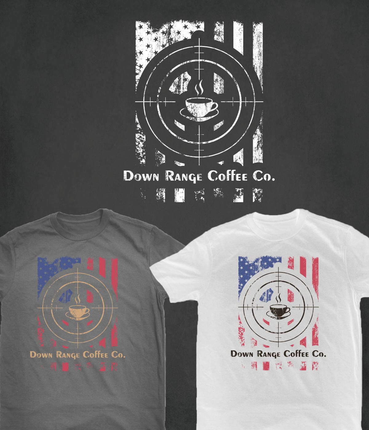 T-shirt Design by SpaGGy for Down Range Coffee Company | Design #25927772