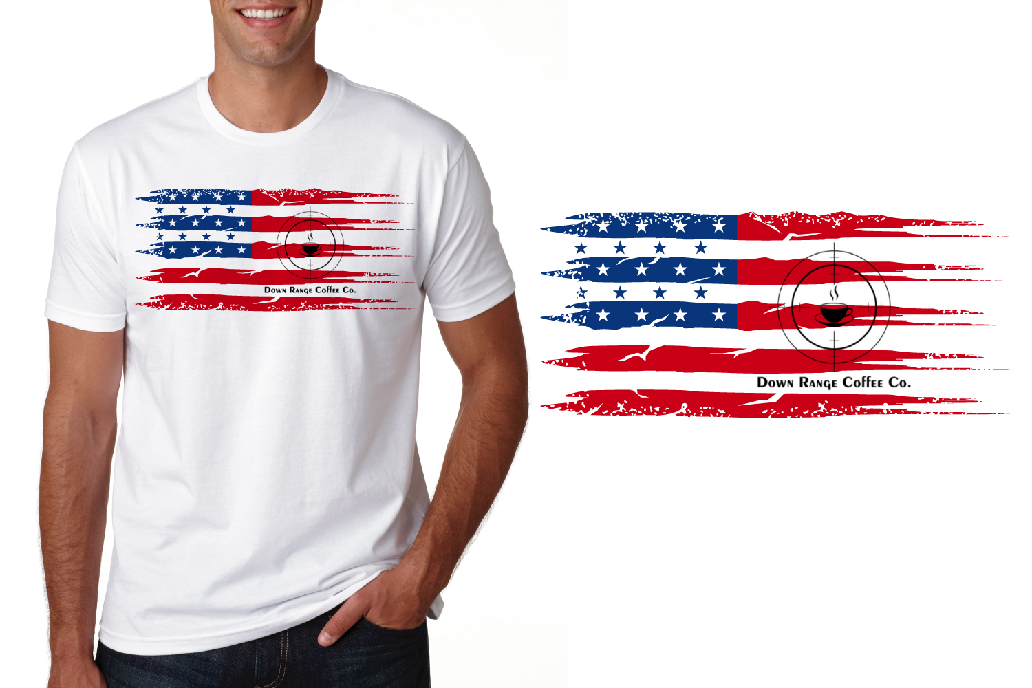 T-shirt Design by Jay Design for Down Range Coffee Company | Design #25921572